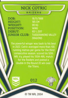 2023 NRL Titanium Common Card - 012 - Nick Cotric - Canberra Raiders