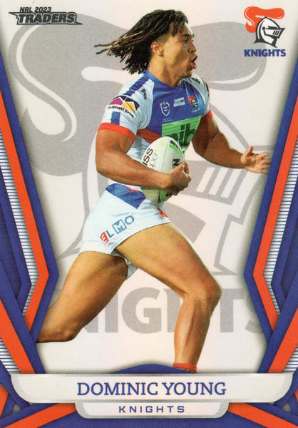 2023 NRL Titanium Pearl Silver - P080 - Dominic Young - Newcastle Knights