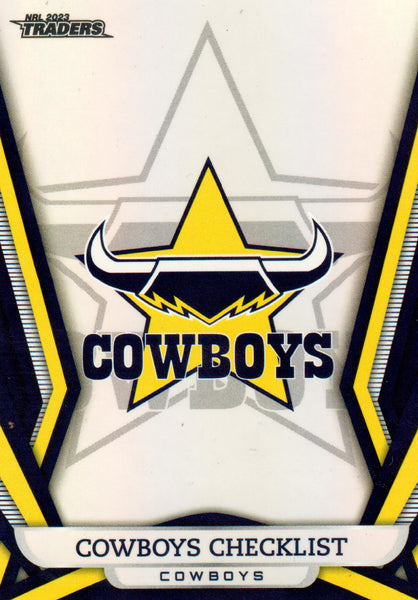 2023 NRL Titanium Pearl Silver - P081 - North Queensland Cowboys Checklist - North Queensland Cowboys