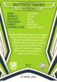 2023 NRL Titanium Common Card - 017 - Matthew Timoko - Canberra Raiders