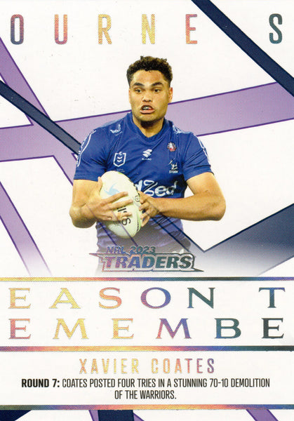 2023 NRL Titanium Season To Remember - STR 20 - Xavier Coates - Melbourne Storm