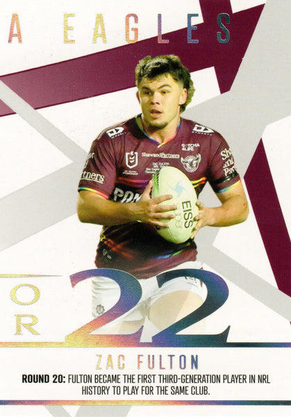 2023 NRL Titanium Season To Remember - STR 18 - Zac Fulton - Manly-Warringah Sea Eagles