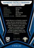 2023 NRL Titanium Pearl Gold Special - GS 025 - Raymond Faitala-Mariner - 64/72