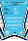 2023 NRL Titanium Common Card - 044 - Tino Fa'asuamaleaui - Gold Coast Titans