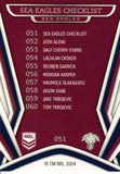 2023 NRL Titanium Common Card - 051 - Manly-Warringah Sea Eagles Checklist - Manly-Warringah Sea Eagles