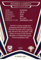 2023 NRL Titanium Common Card - 055 - Reuben Garrick - Manly-Warringah Sea Eagles