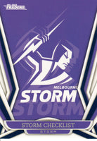 2023 NRL Titanium Common Card - 061 - Melbourne Storm Checklist - Melbourne Storm