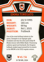 2023 NRL Titanium NRL Womens - W 45 - Emma Tonegato - St. George-Illawarra Dragons