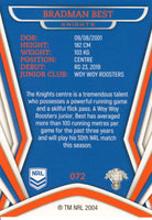 2023 NRL Titanium Common Card - 072 - Bradman Best - Newcastle Knights