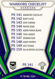 2023 NRL Titanium Pearl Silver - P141 - New Zealand Warriors Checklist - New Zealand Warriors