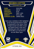 2023 NRL Titanium Common Card - 082 - Reuben Cotter - North Queensland Cowboys