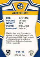 2023 NRL Titanium NRL Womens - W 29 - Abbi Church - Parramatta Eels