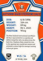 2023 NRL Titanium NRL Womens - W 25 - Autumn-Rain Stephens-Daly - Newcastle Knights