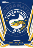 2023 NRL Titanium Common Card - 091 - Parramatta Eels Checklist - Parramatta Eels