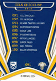 2023 NRL Titanium Common Card - 091 - Parramatta Eels Checklist - Parramatta Eels