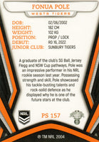 2023 NRL Titanium Pearl Silver - P157 - Fonua Pole - Wests Tigers