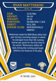 2023 NRL Titanium Common Card - 096 - Ryan Matterson - Parramatta Eels