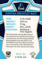 2023 NRL Titanium NRL Womens - W 12 - Kimiora Breayley-Nati - Gold Coast Titans