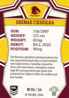 2023 NRL Titanium NRL Womens - W 05 - Shenae Ciesiolka - Brisbane Broncos