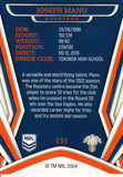 2023 NRL Titanium Common Card - 133 - Joseph Manu - Sydney Roosters