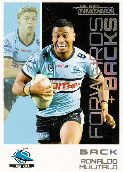 2023 NRL Titanium Forwards & Backs Parallels - FBP 8 - Ronaldo Mulitalo - Cronulla-Sutherland Sharks