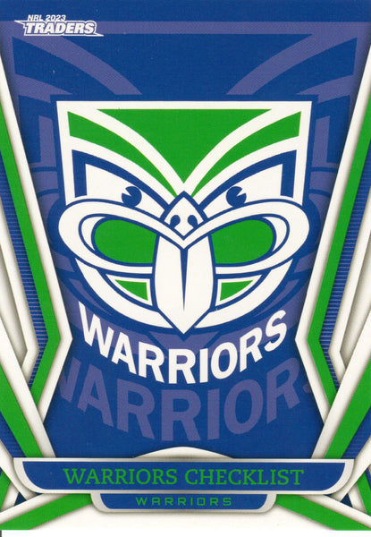 2023 NRL Titanium Common Card - 141 - New Zealand Warriors Checklist - New Zealand Warriors