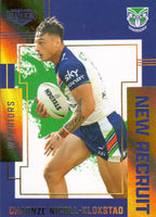 2023 NRL Elite New Recruit Album Cards - NRP 16 - Charnze Nicoll-Klokstad - New Zealand Warriors - 37/148