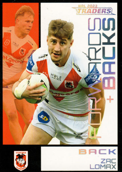 2023 NRL Titanium Forwards & Backs - FB 26 - Zac Lomax - St. George-Illawarra Dragons