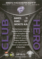 2022-23 Cricket Traders Club Heroes Parallel - CHP 09 - Ben McDermott - 69/70