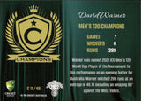 2022-23 Cricket Traders Champions - C 11 - David Warner - Men's T20 Champions