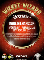 2022-23 Cricket Traders Wicket Wizards - WW 15 - Kane Richardson - Melbourne Renegades