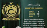 2022-23 Cricket Traders Champions - C 18 - Alana King - Womens ODI Champions