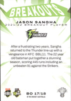 2022-23 Cricket Traders Breakouts - BO 17 - Jason Sangha - Sydney Thunder