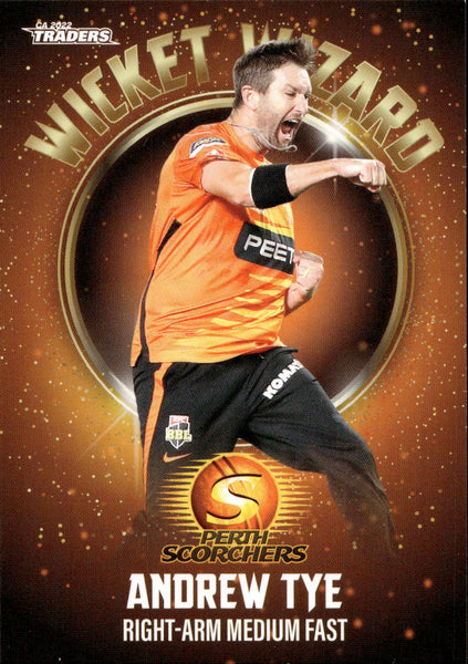 2022-23 Cricket Traders Wicket Wizards - WW 19 - Andrew Tye - Perth Scorchers