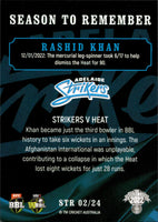 2022-23 Cricket Traders Season To Remember - STR 02 - Rashid Khan - Adelaide Strikers