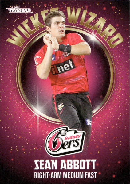 2022-23 Cricket Traders Wicket Wizards - WW 21 - Sean Abbott - Sydney Sixers