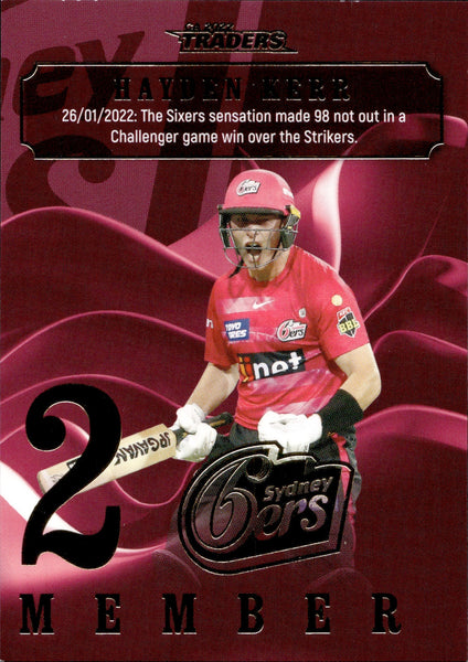 2022-23 Cricket Traders Season To Remember - STR 21 - Hayden Kerr - Sydney Sixers