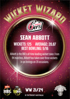 2022-23 Cricket Traders Wicket Wizards - WW 21 - Sean Abbott - Sydney Sixers