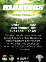 2022-23 Cricket Traders Blasters - B 23 - Jason Sangha - Sydney Thunder