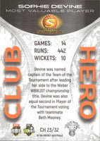 2022-23 Cricket Traders Club Heroes - CH 23 - Sophie Devine - Perth Scorchers