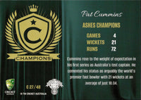 2022-23 Cricket Traders Champions - C 27 - Pat Cummins - Ashes Champions Mens