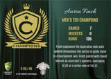2022-23 Cricket Traders Champions - C 3 - Aaron Finch - Men's T20 Champions
