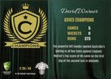 2022-23 Cricket Traders Champions - C 36 - David Warner - Ashes Champions Mens