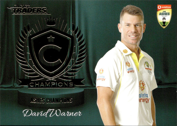 2022-23 Cricket Traders Champions - C 36 - David Warner - Ashes Champions Mens