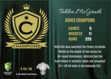 2022-23 Cricket Traders Champions - C 44 - Tahlia McGrath - Ashes Champions Womens