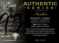 2022-23 Cricket Traders Authentics Number - AN 09 - Daniel Sams - 186/251