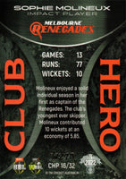 2022-23 Cricket Traders Club Heroes Parallel - CHP 16 - Sophie Molineux - 37/70