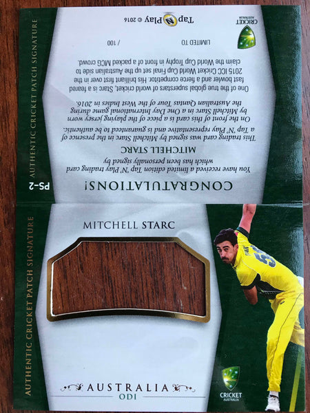 MITCHELL STARC UN-Signed BLANK Patch Card Template